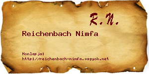 Reichenbach Nimfa névjegykártya